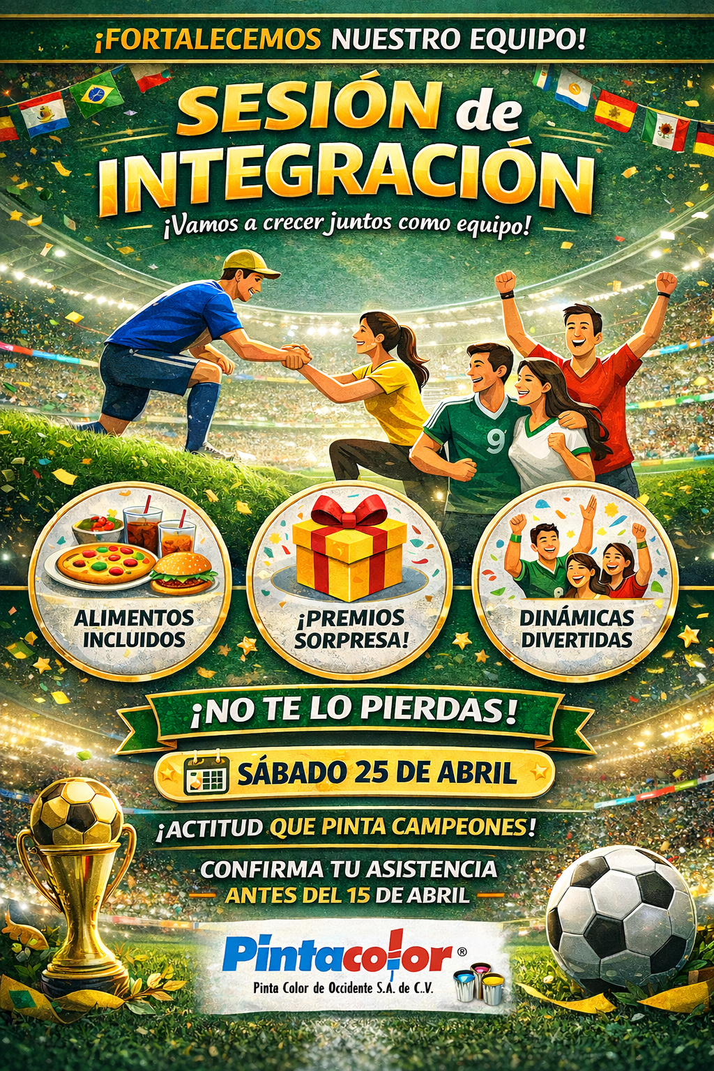 Acepta el llamado, juntos jugamos como equipo